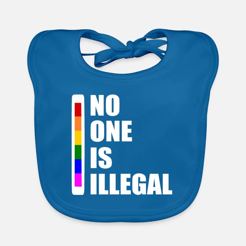 No one is illegal Bavoir bio Bébé