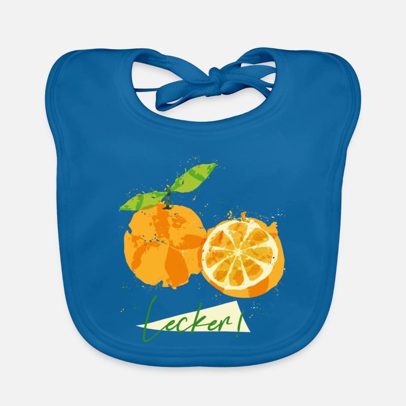 Orange Obst Baby Bio-Lätzchen