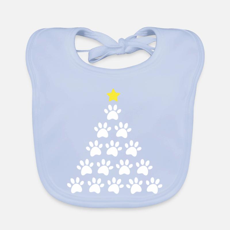 Weihnachtsbaum Pfote Baby Bio-Lätzchen