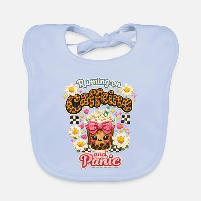 Kaffee Chaos Patch Leoparden Latte Baby Bio-Lätzchen
