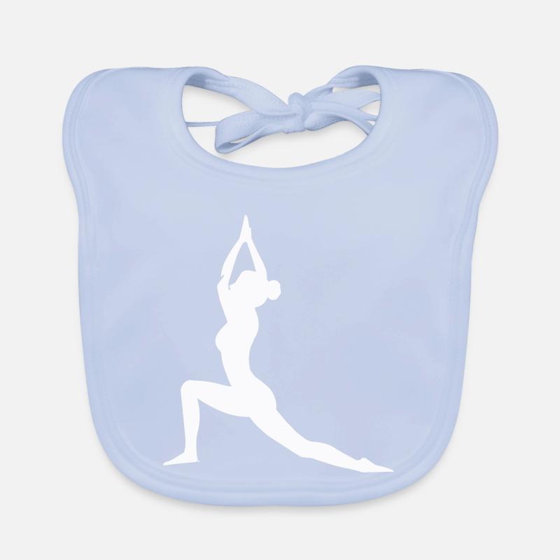 Posture de yoga Silhouette Équilibre de la force Bavoir bio Bébé