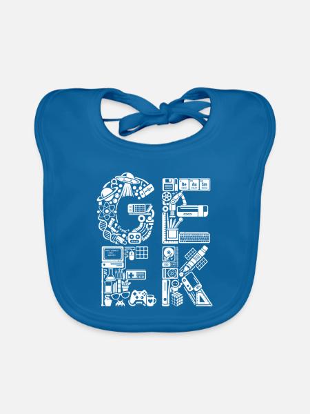 Geek Technologie Wissenschaft Gaming Informatik - Baby Bio-Lätzchen - Pfauenblau