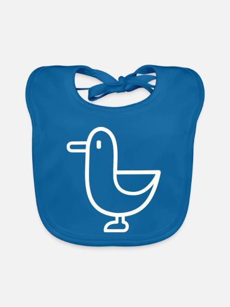 Süßer Piepmatz - Baby Bio-Lätzchen - Pfauenblau
