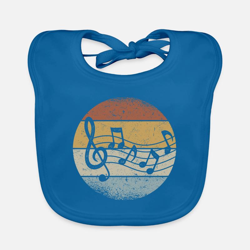 Music Violin Clef Retro Clef Organic Baby Bibs
