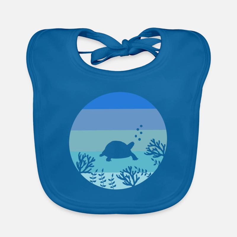 Meeresbewohner Ozean Tier Geschenk Schildkröte Baby Bio-Lätzchen