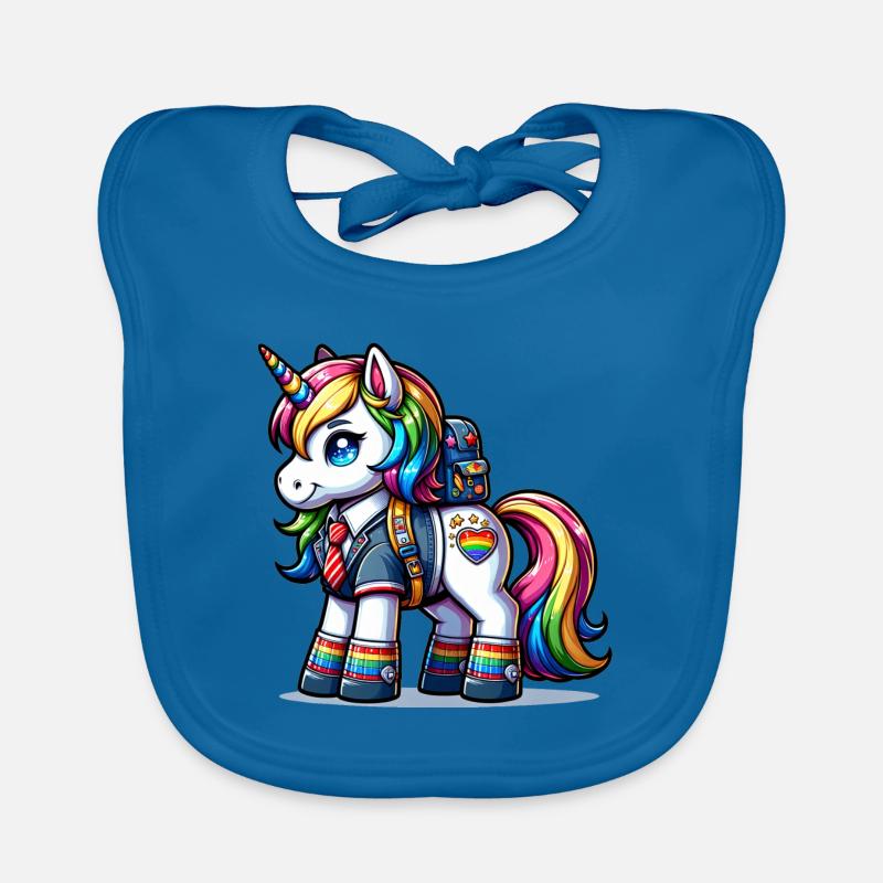 Licorne d’écolier mignon Bavoir bio Bébé