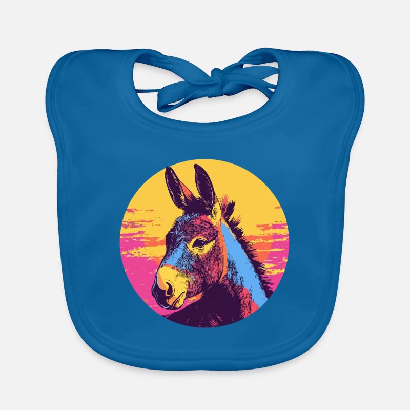 Pop Art Donkey Organic Baby Bibs