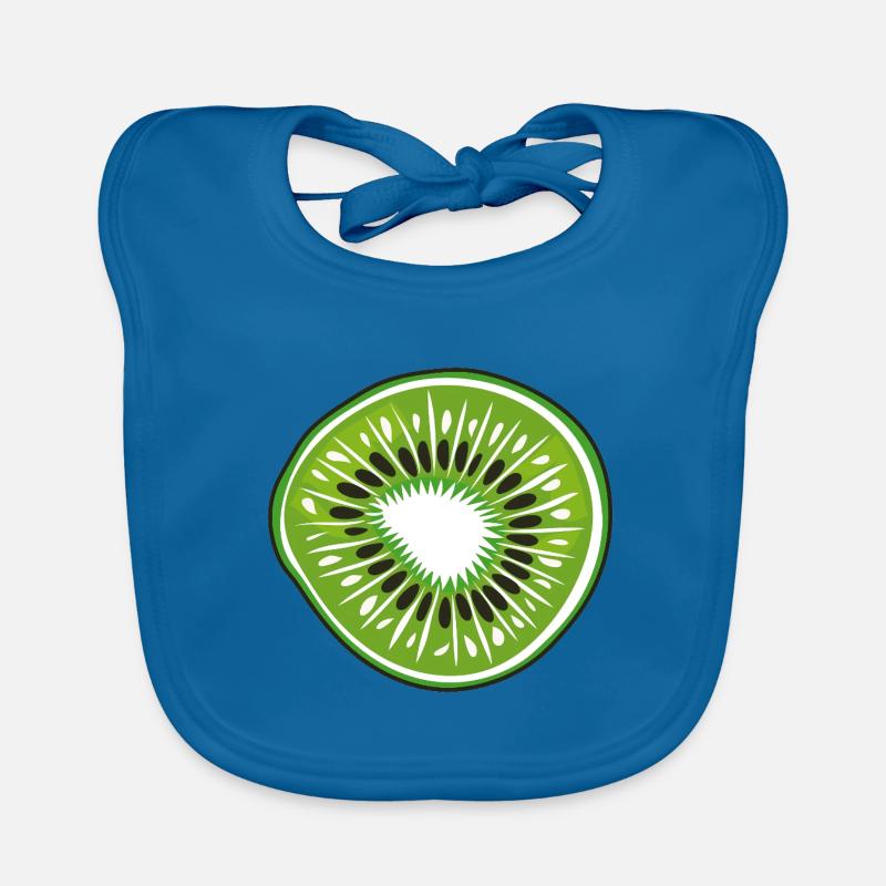 Kiwi - Bavoir bio Bébé - bleu paon