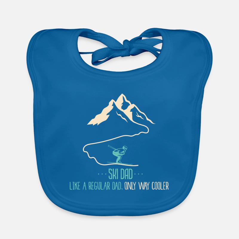 Ski Dad Funny Cute Winter Skiing Gift For Men Baby Bio-Lätzchen
