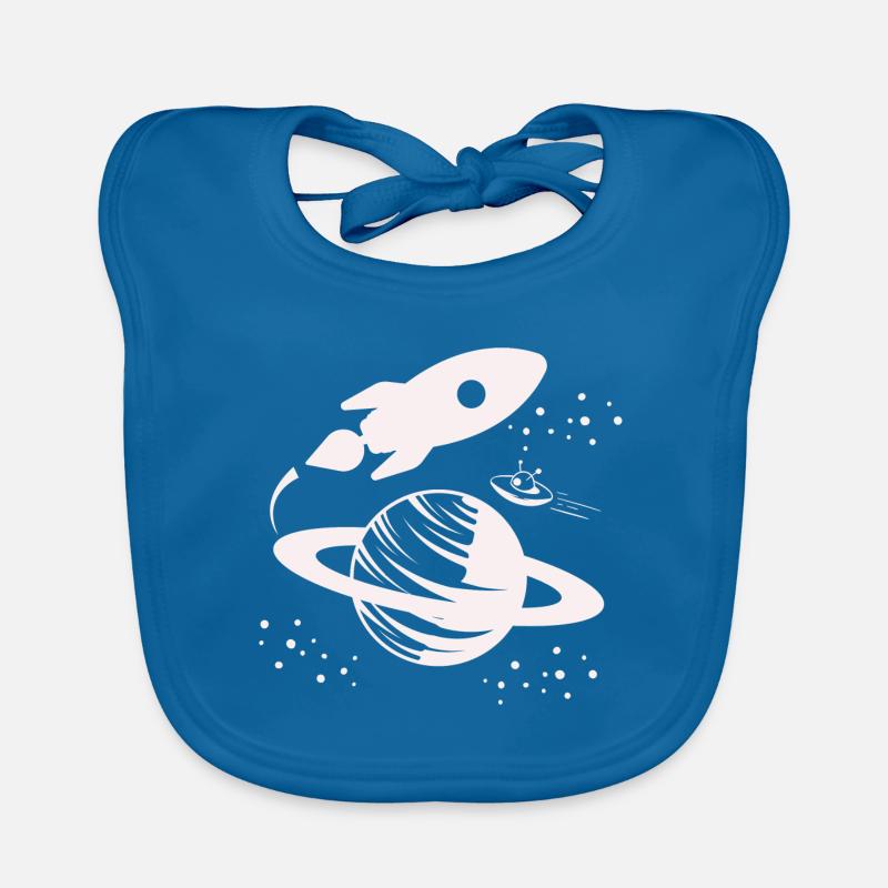 Astronaut - Space Rocket Universe Planet Organic Baby Bibs