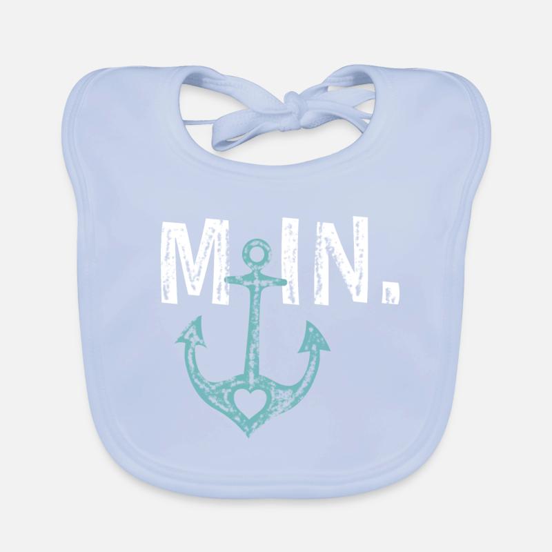 Moin Anker Seefahrt Design Geschenkidee Baby Bio-Lätzchen