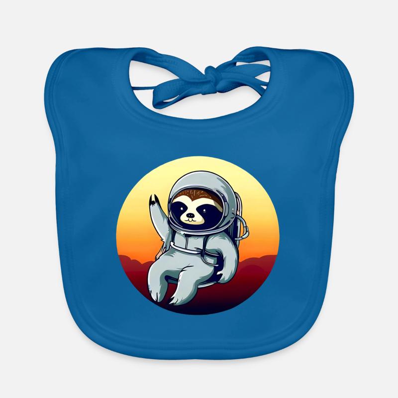 Lazyer in space at sunset Organic Baby Bibs