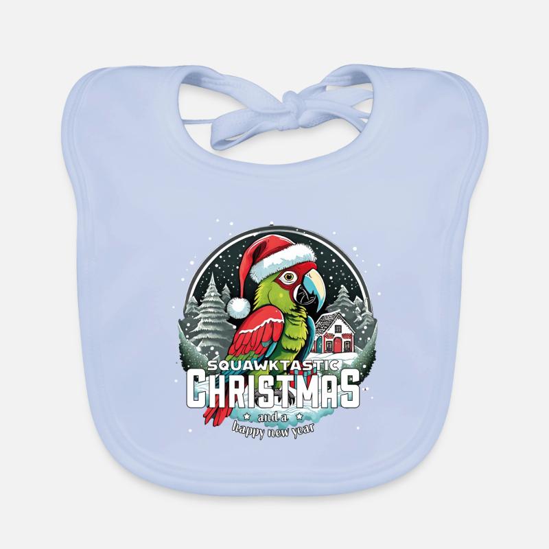 Perroquet de Noël - Noël squawktastic Bavoir bio Bébé