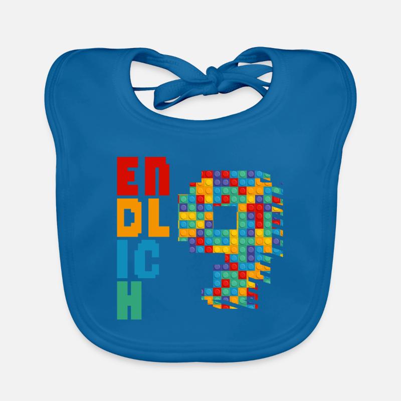 Endlich 9 Baustein Baby Bio-Lätzchen