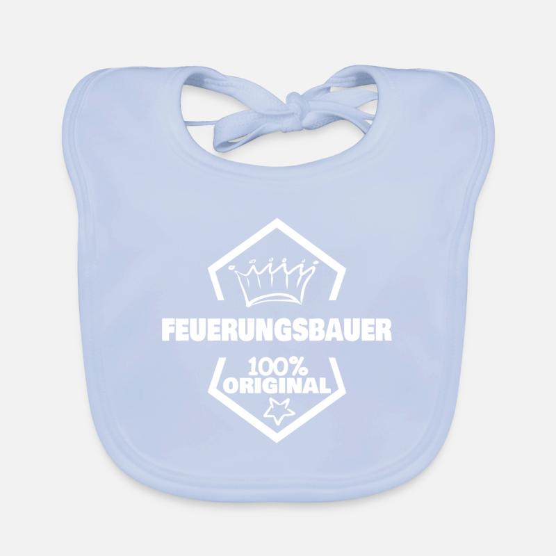 Furnace builder as work Organic Baby Bibs