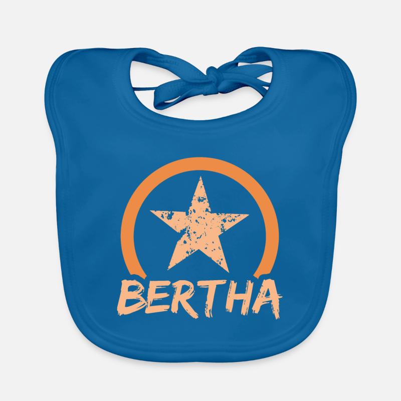 First name Bertha Organic Baby Bibs
