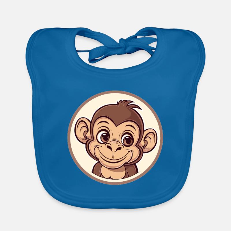 Singe joyeux avec un sourire Bavoir bio Bébé