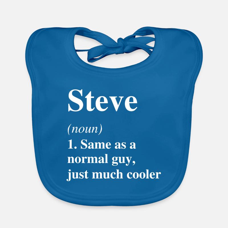 Steve Définition Cool Nom Dire Cadeau Bavoir bio Bébé