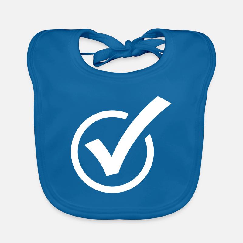 yes no check tick Organic Baby Bibs