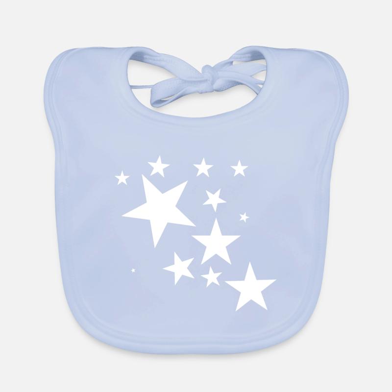 White star shooting star star pattern gift Organic Baby Bibs