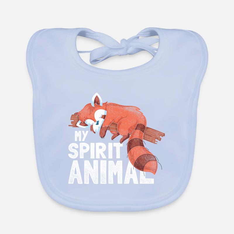 Spiriuelles Panda rouge Bavoir bio Bébé
