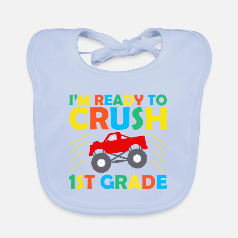 Ich bin bereit, Regenbogenmädchen Jungen der 1. Klasse zu zerquetschen Baby Bio-Lätzchen