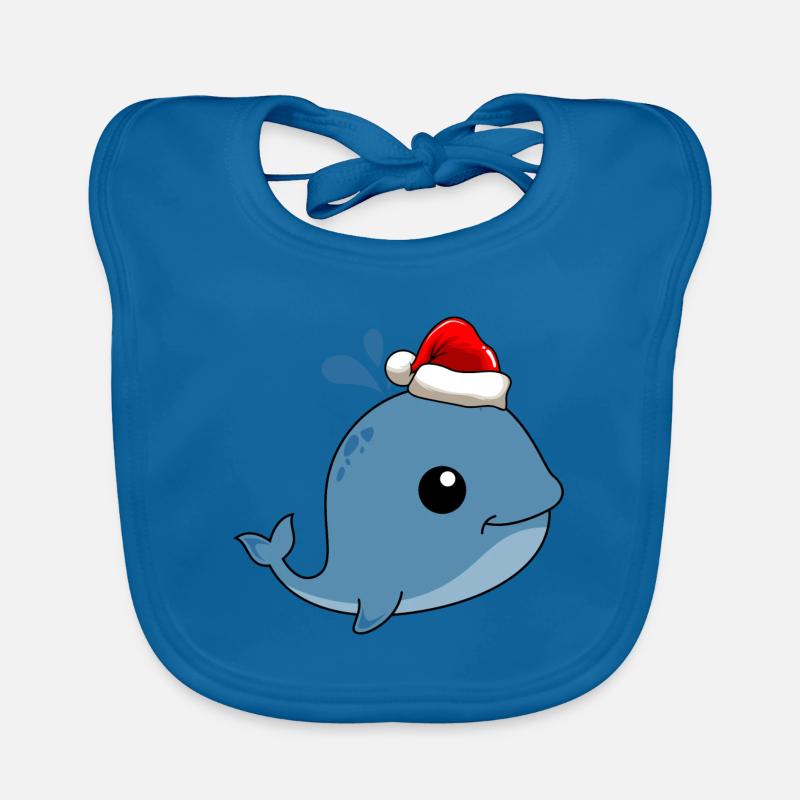 Baleine Comic Noël Bavoir bio Bébé