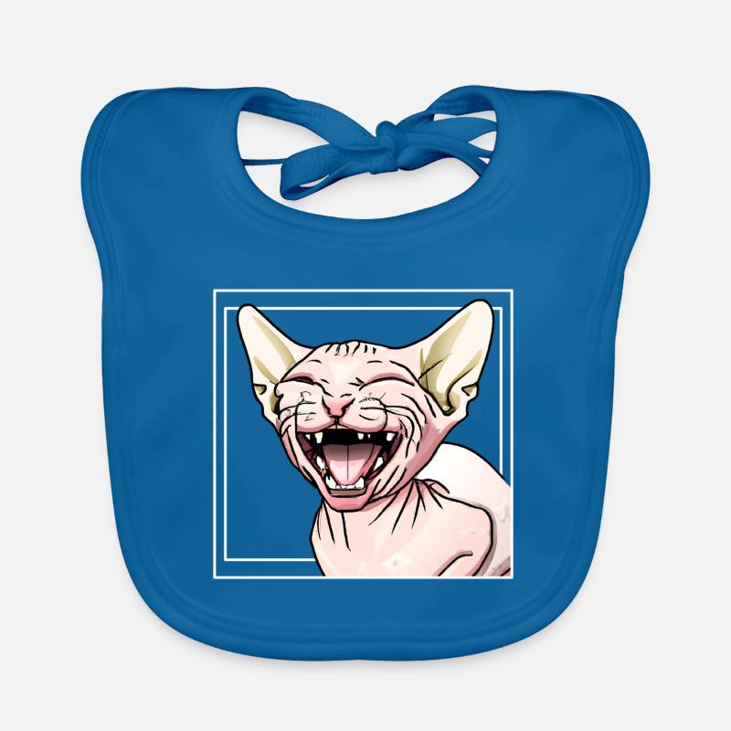 Le chat Sphynx rit Bavoir bio Bébé