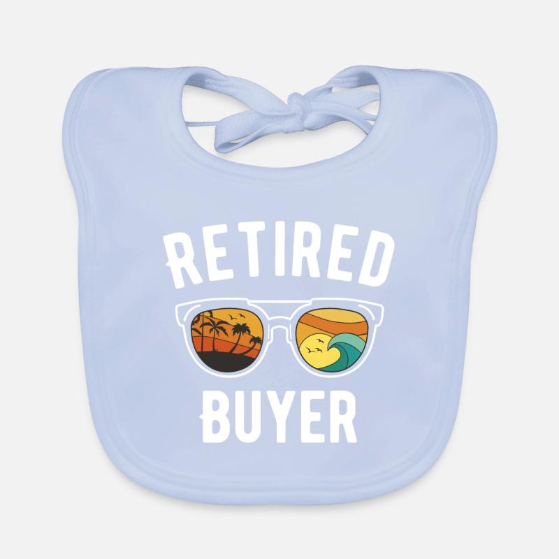 Retiree Beach Vacation Lunettes de soleil Conception graphique Bavoir bio Bébé