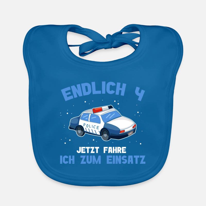 4 Geburtstag Polizei 4 Jahre Alt Baby Bio-Lätzchen