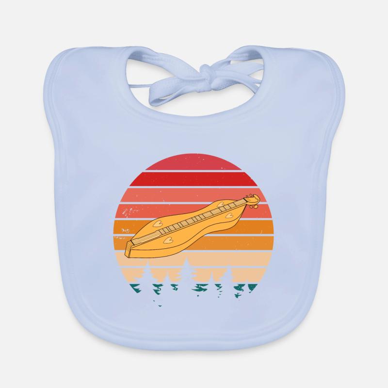 Retro dulcimer Baby Bio-Lätzchen