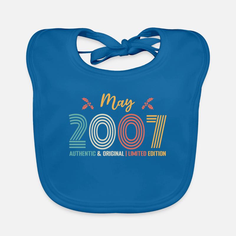 Mai 2007 Retro-Jubiläum Mai 2007 - Baby Bio-Lätzchen - Pfauenblau