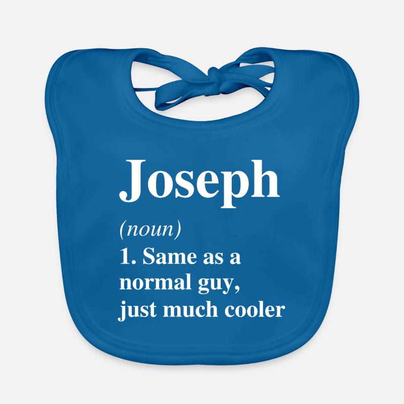 Joseph Definition Cool Name Saying Gift Organic Baby Bibs