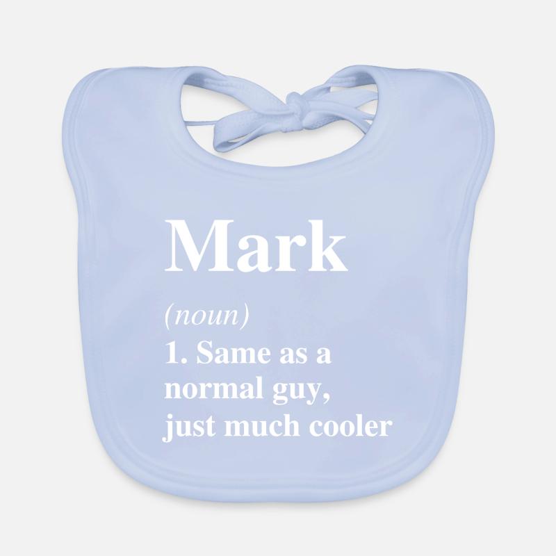 Mark Definition Cooler Name Spruch Geschenk Baby Bio-Lätzchen