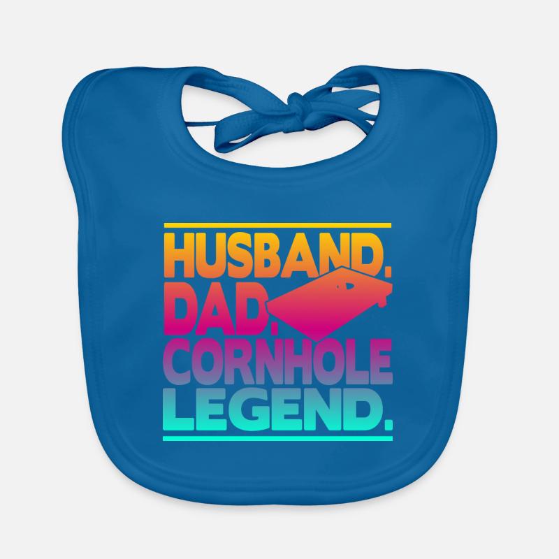 Husband Dad Cornhole Legend Organic Baby Bibs