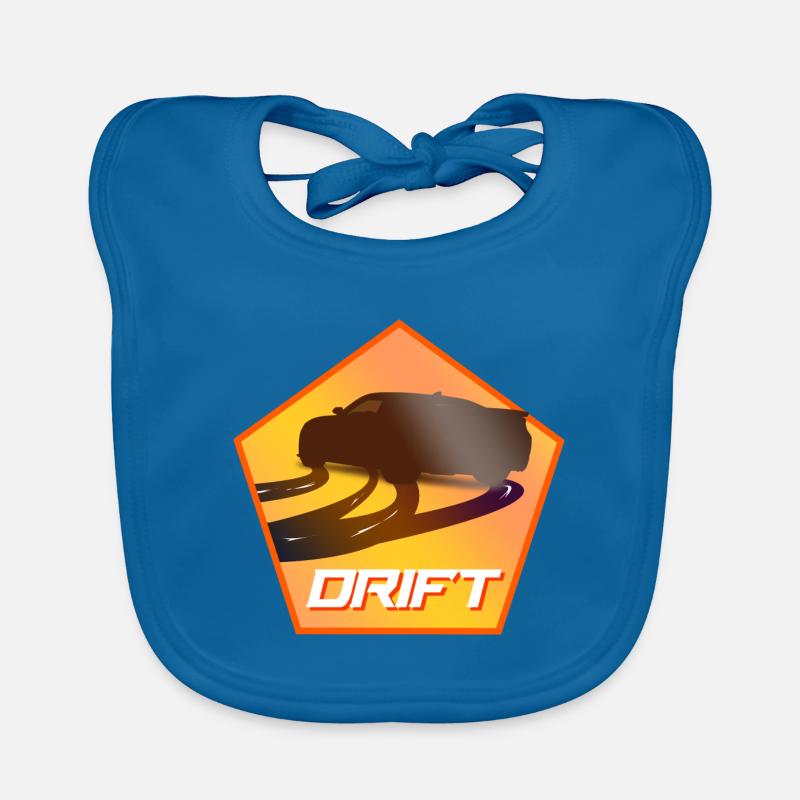 Drifting Car Organic Baby Bibs