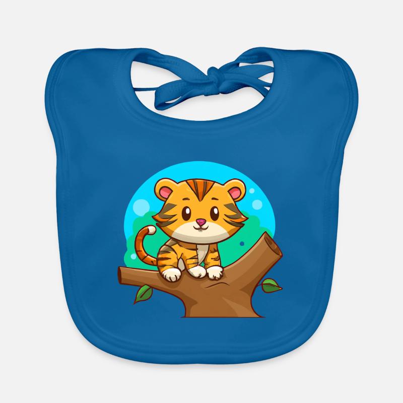 Tiger auf einem Baum Baby Bio-Lätzchen