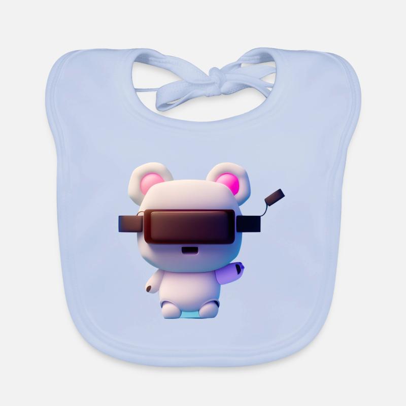 Bär mit Virtual Reality Headset Baby Bio-Lätzchen