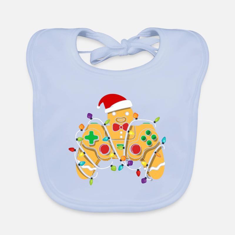 Christmas Gaming Controller Gingerbread Baby Bio-Lätzchen