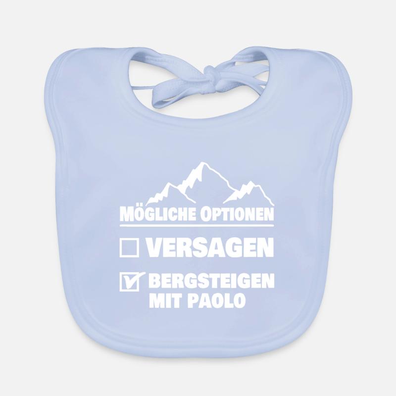 paolo as a mountain Organic Baby Bibs