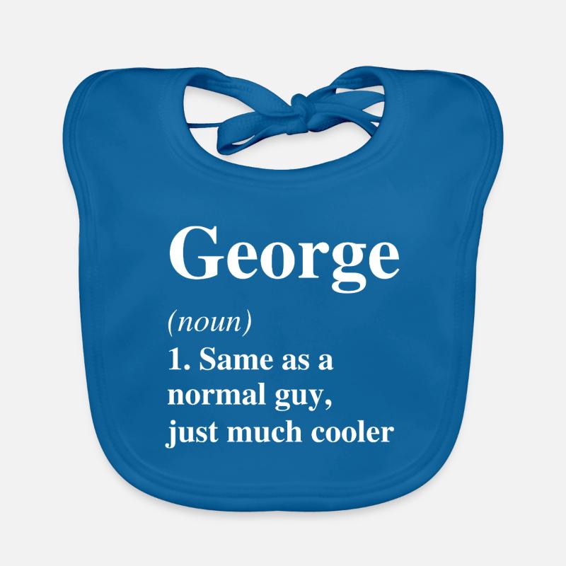 George Definition Cool Name Saying Gift Organic Baby Bibs