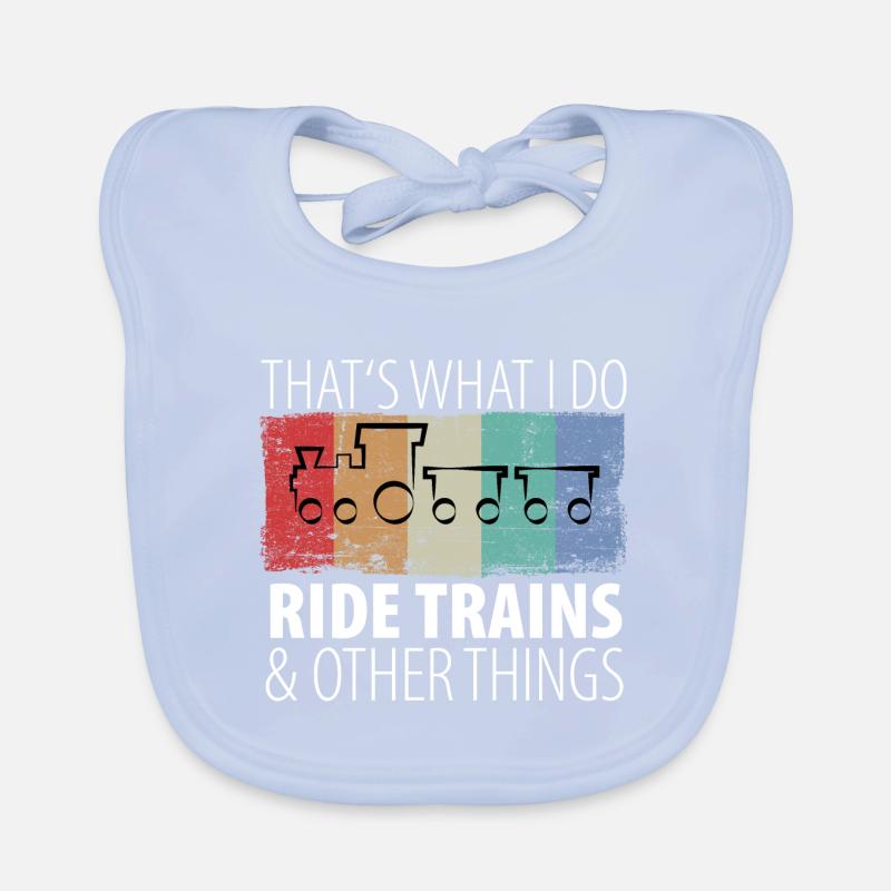 Train Railway Railway Trains Train drivers Organic Baby Bibs