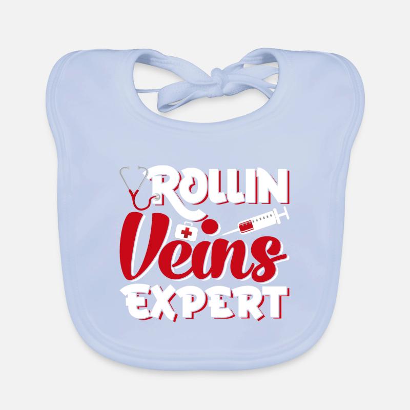 Rollin Veins Expert Phlébotomiste Phlébotomie Bavoir bio Bébé