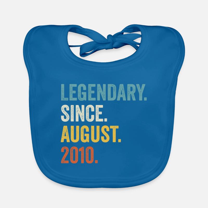 12 Years Old Legendary Since August 2010 12th Organic Baby Bibs