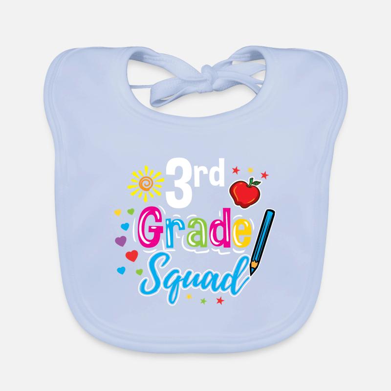3rd Grade Squad Teacher Organic Baby Bibs