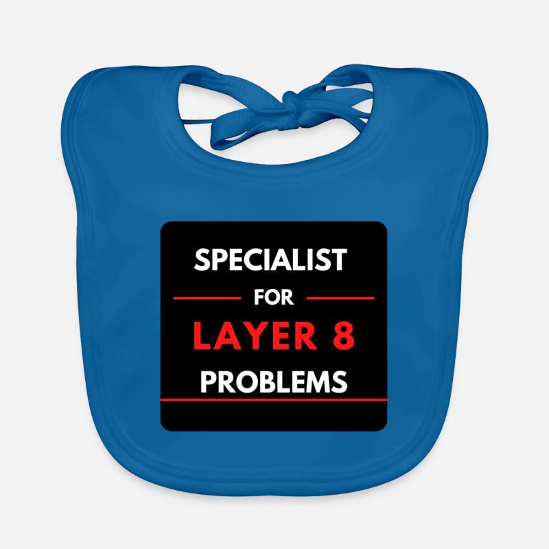 Specialist for Layer 8 Problems (Red) Organic Baby Bibs