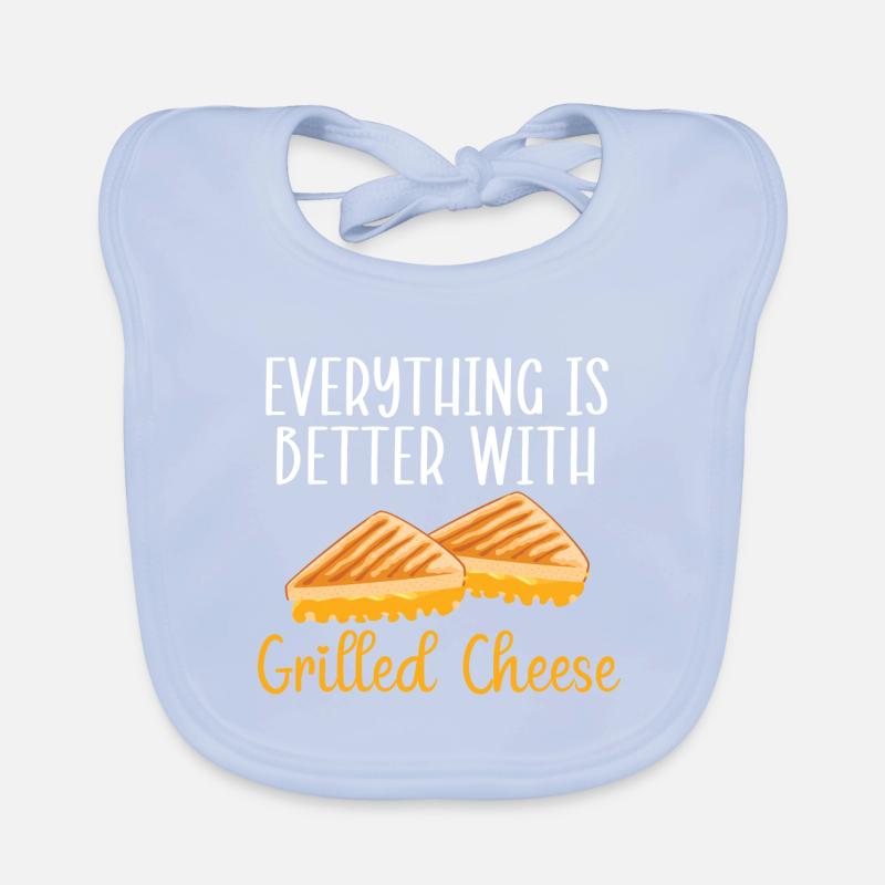 Everything is better with grilled cheese Organic Baby Bibs
