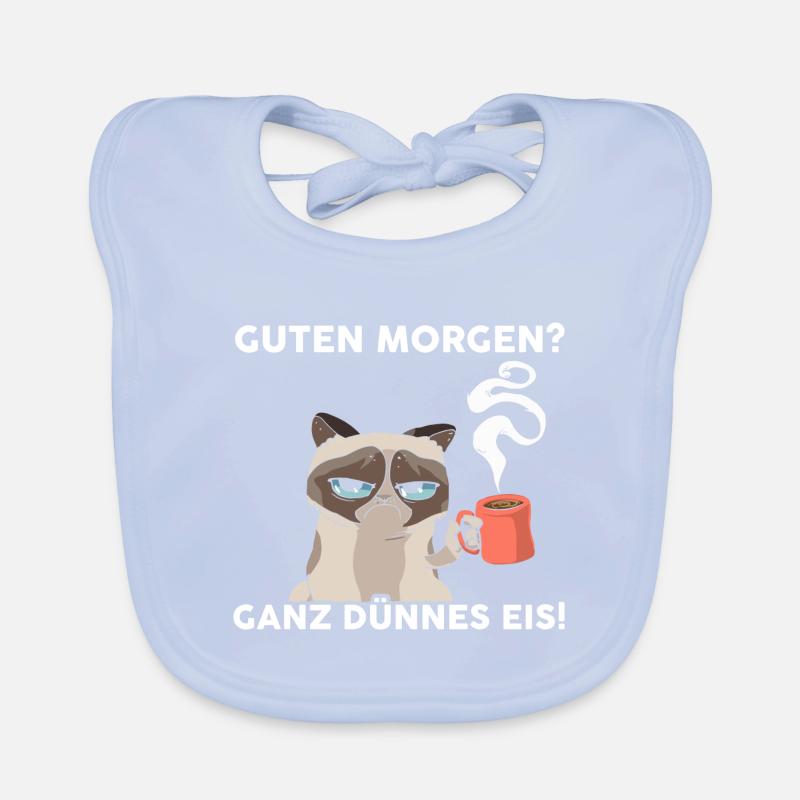 Guten Morgen Ganz Dünnes Eis Katze Baby Bio-Lätzchen