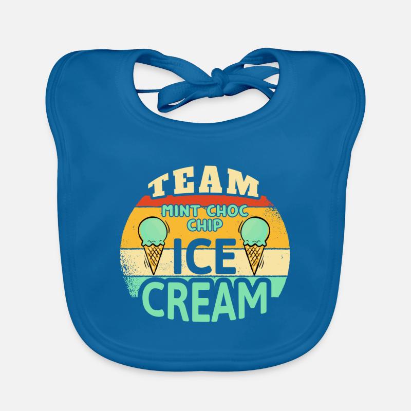 Team Mint Choc Ice Cream Cone Ice Cream Ice Cream Organic Baby Bibs
