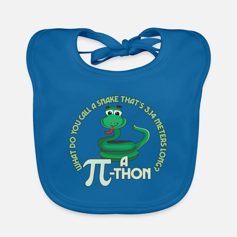 Math Pun Pi-thon Drôle Serpent Mathématiques Meme Bavoir bio Bébé